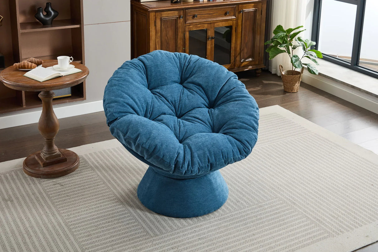 Oversized Swivel Accent Chair, 360 Swivel Barrel Chair, Papasan Chair For Living Room Bedroom - Furniture Home Direct