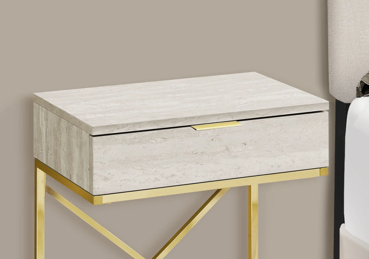 Accent Side Table, Storage Drawer, Spacious Tabletop, Contemporary & Modern - Furniture Home Direct