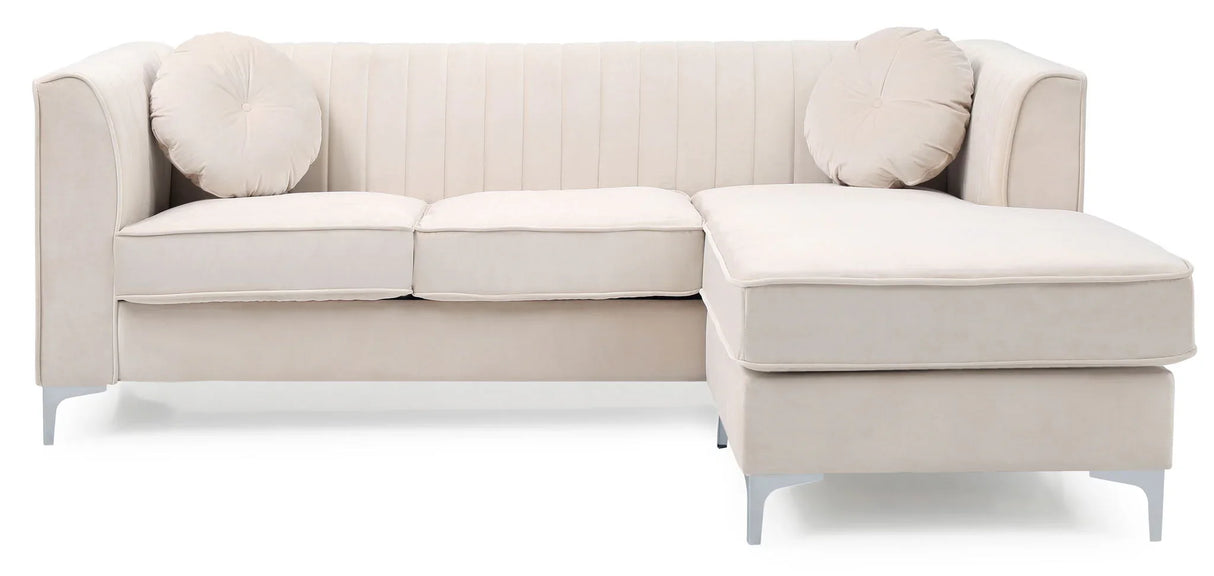 Delray - Micro Suede Sofa Chaise - Furniture Home Direct