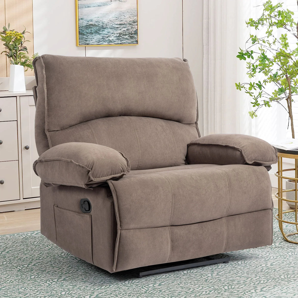 Oversized Manual Recliner Chair Sofa For Living Room - Furniture Home Direct