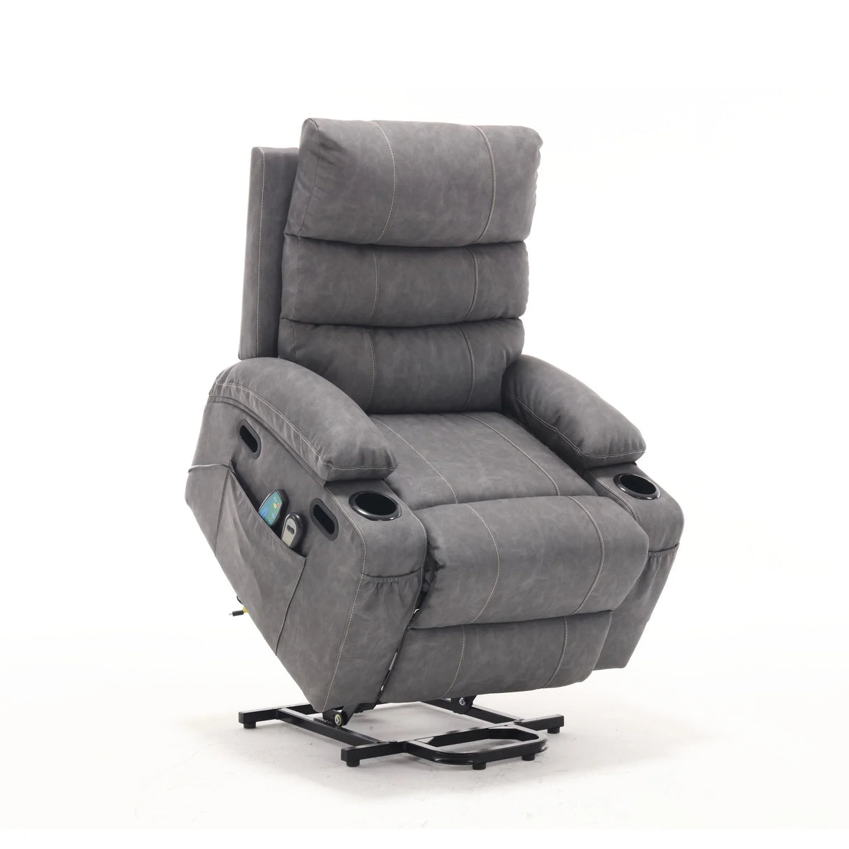 Cozy Electric Power Lift Recliner Chair Sofa For Elderly With Vibration Massage And Lumbar Heat - Furniture Home Direct