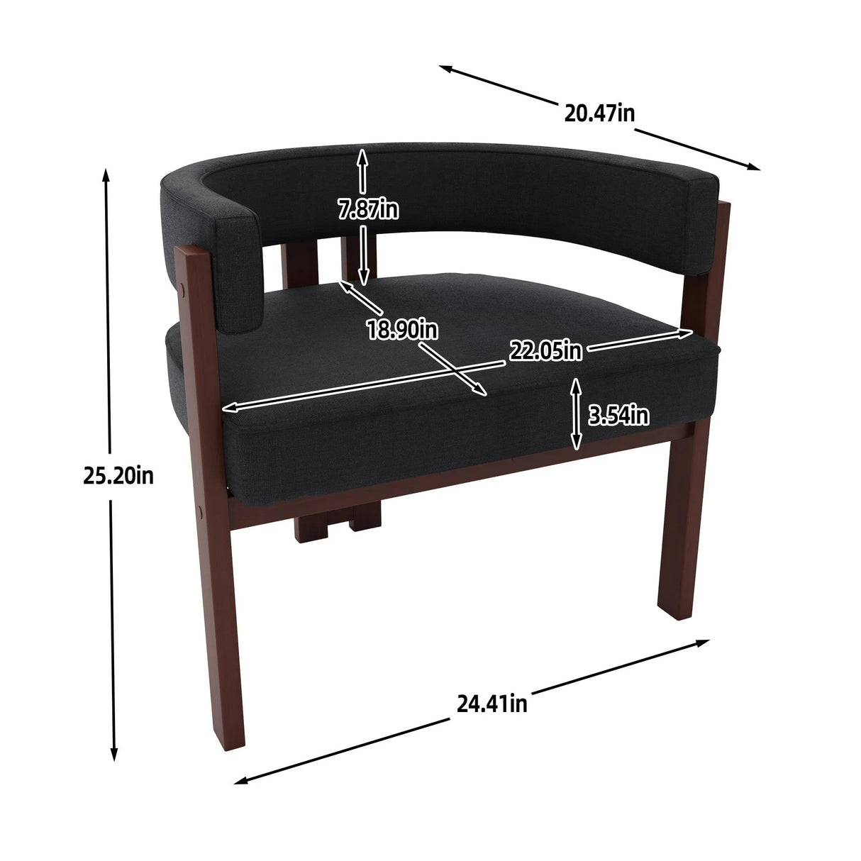 Modern Accent Teddy Upholstered Armchair - Furniture Home Direct