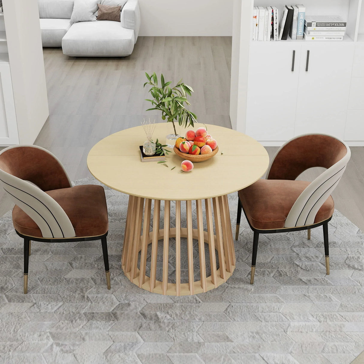 Modern Round Coffee Table With Grille Moldin - Furniture Home Direct