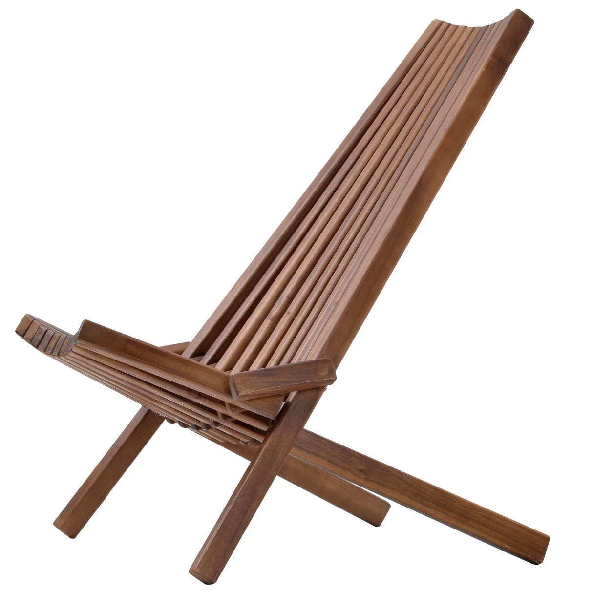 Folding Wood Chair, Portable Solid Wood Seating For Indoor Or Outdoor Use - Natural - Furniture Home Direct