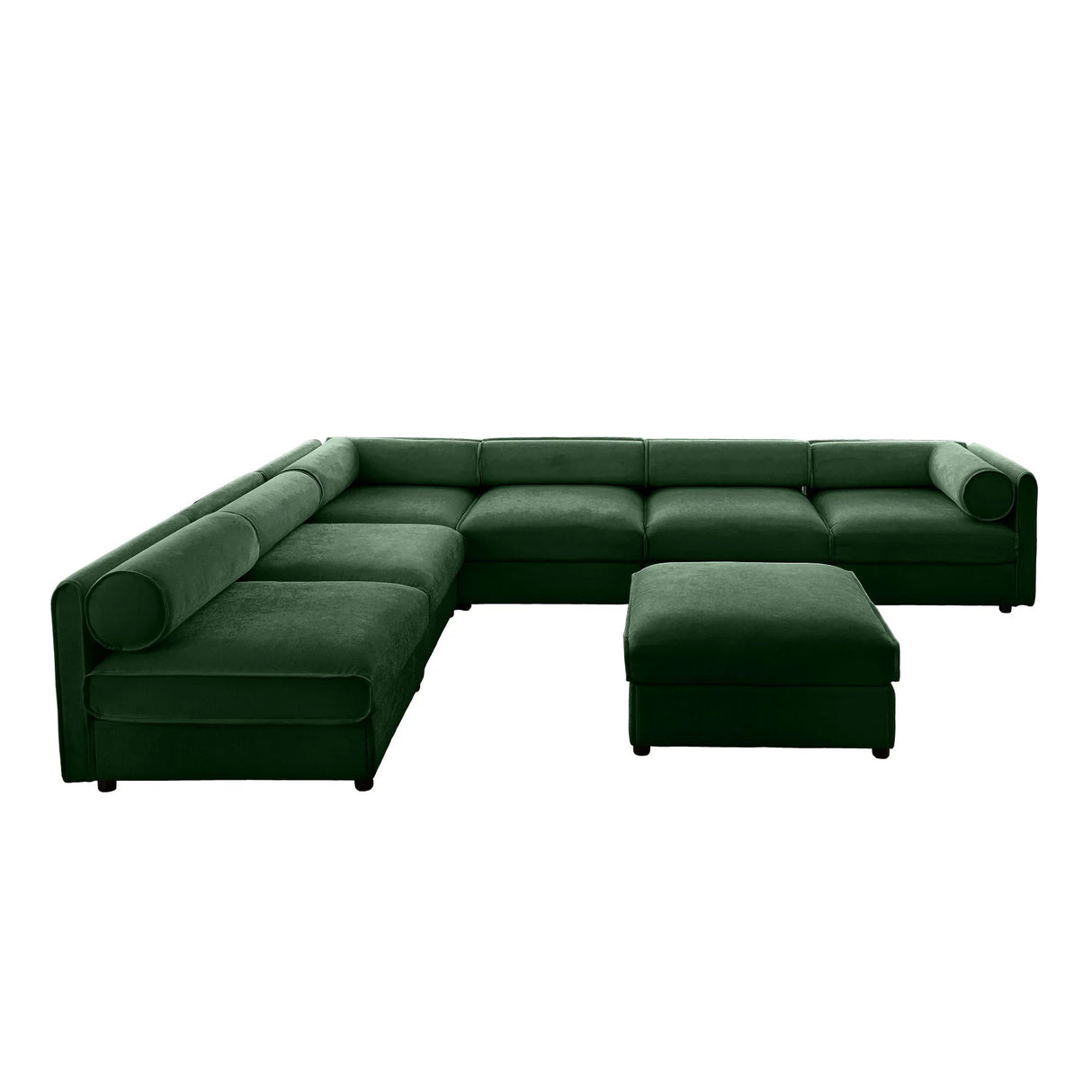 Modern Modular Sectional Sofa With Storag, Contemporary Cylindrical Design - Furniture Home Direct