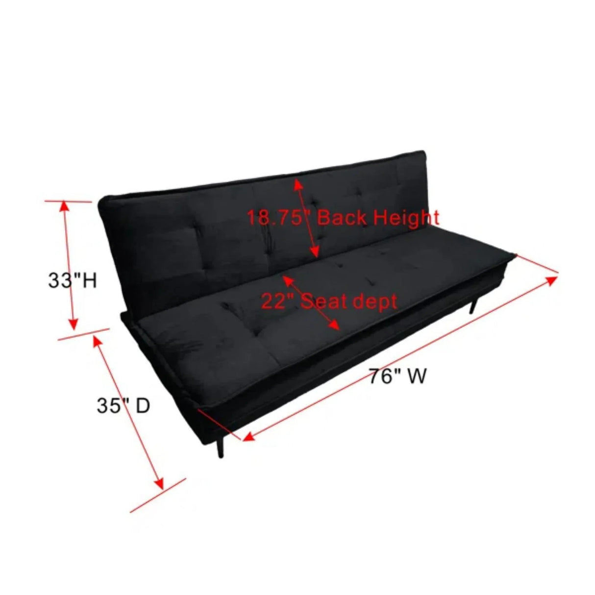 Gyuri - Upholstered Sofa - Black - Furniture Home Direct