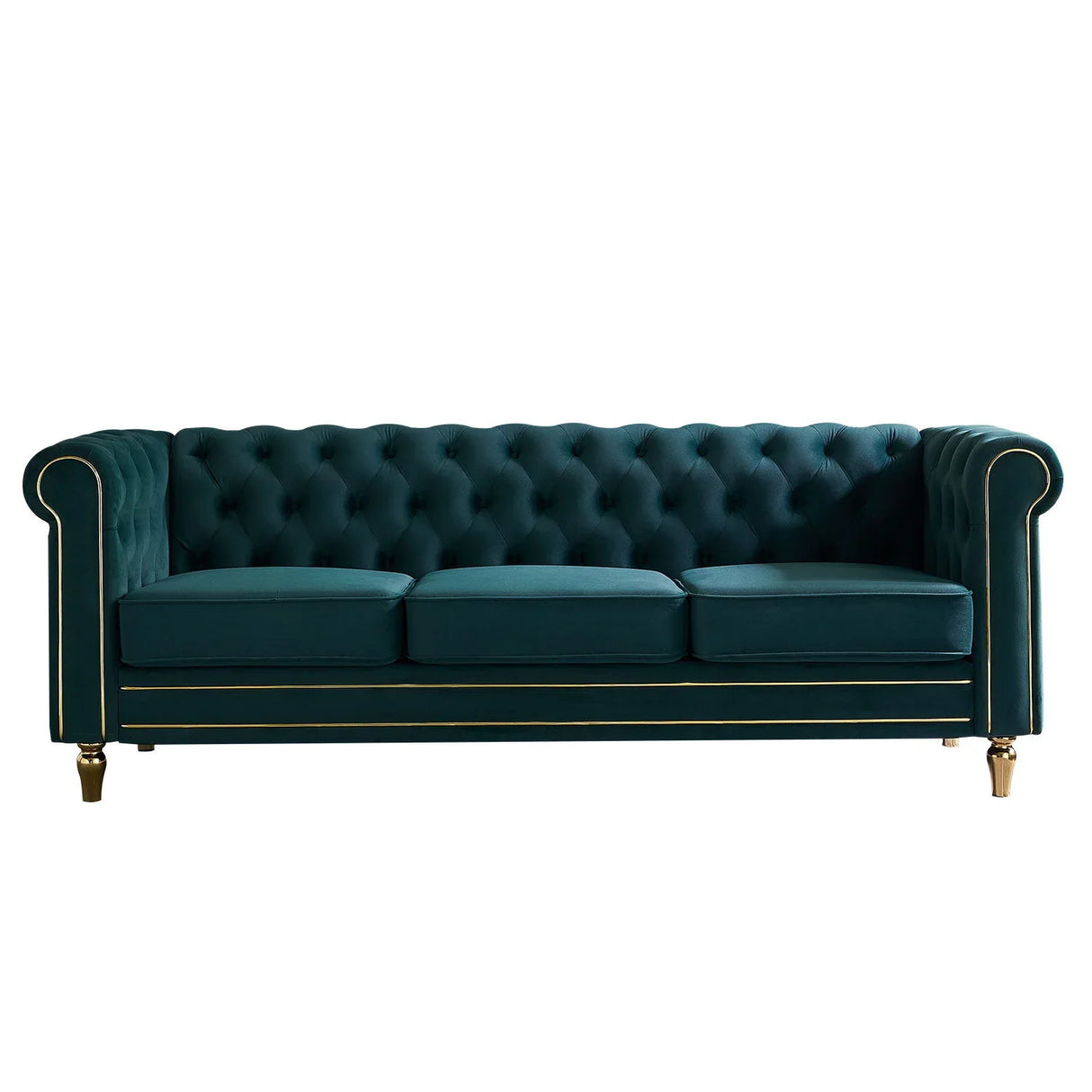 Chesterfield - Velvet Sofa 84.65" For Living Room - Furniture Home Direct