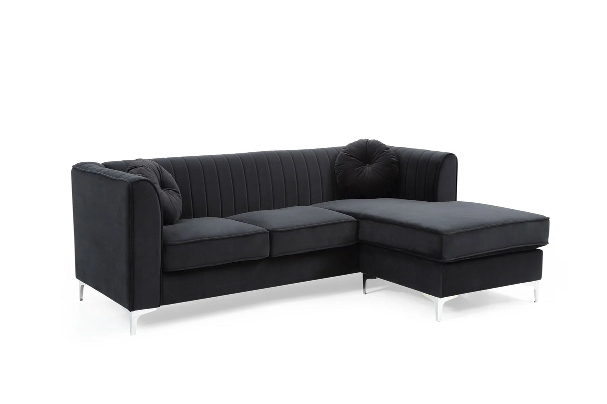 Delray - Micro Suede Sofa Chaise - Furniture Home Direct