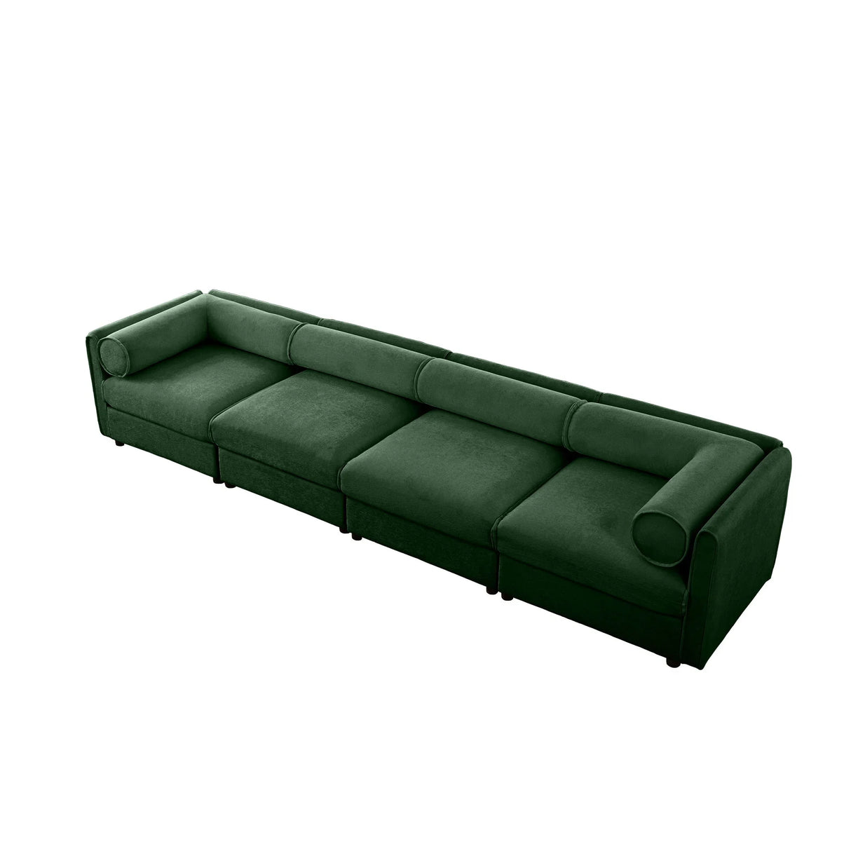 Stylish Chenille Sofa With Storage Seat And Cylindrical Backrest - Furniture Home Direct