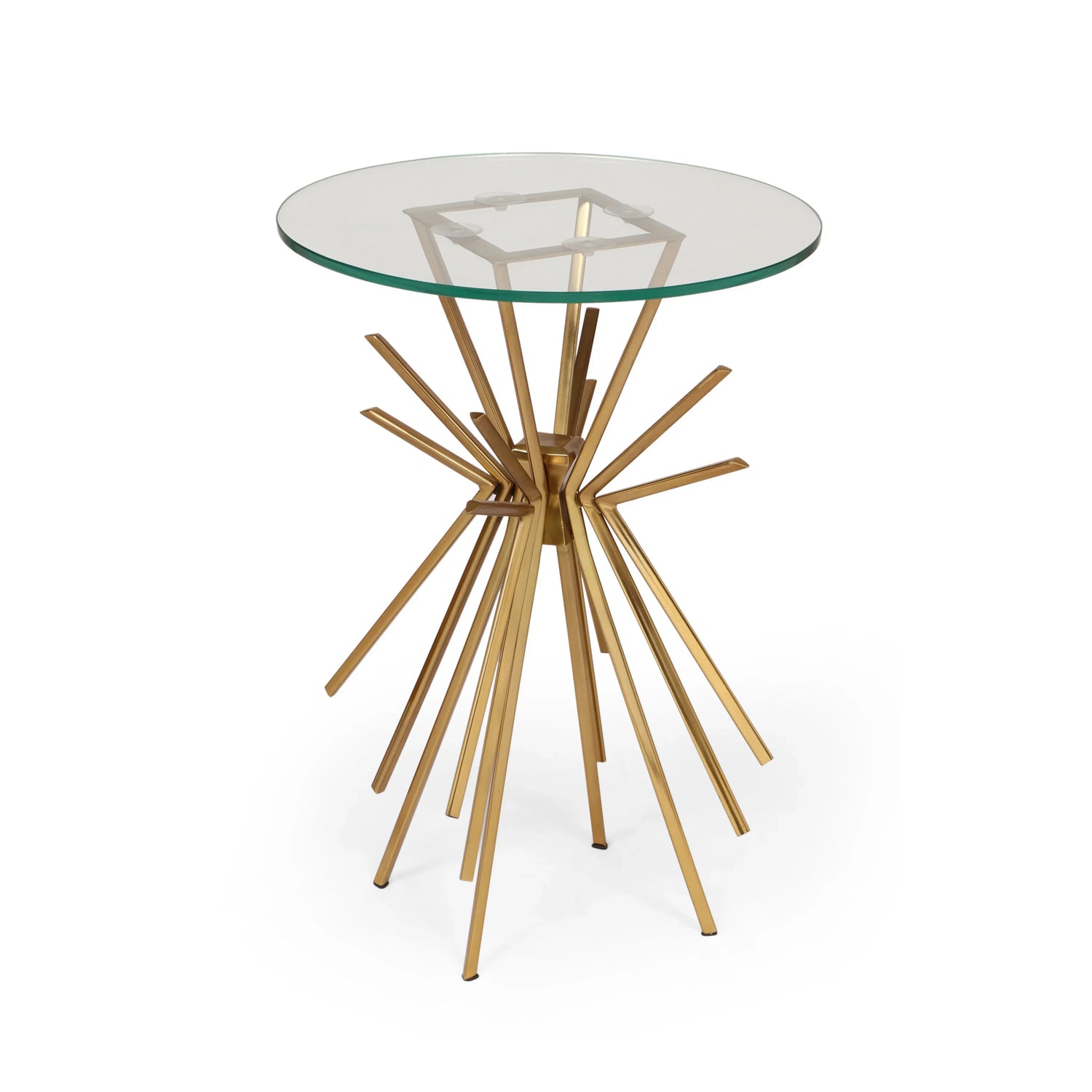 Starburst Side Table With Gold Legs - Furniture Home Direct