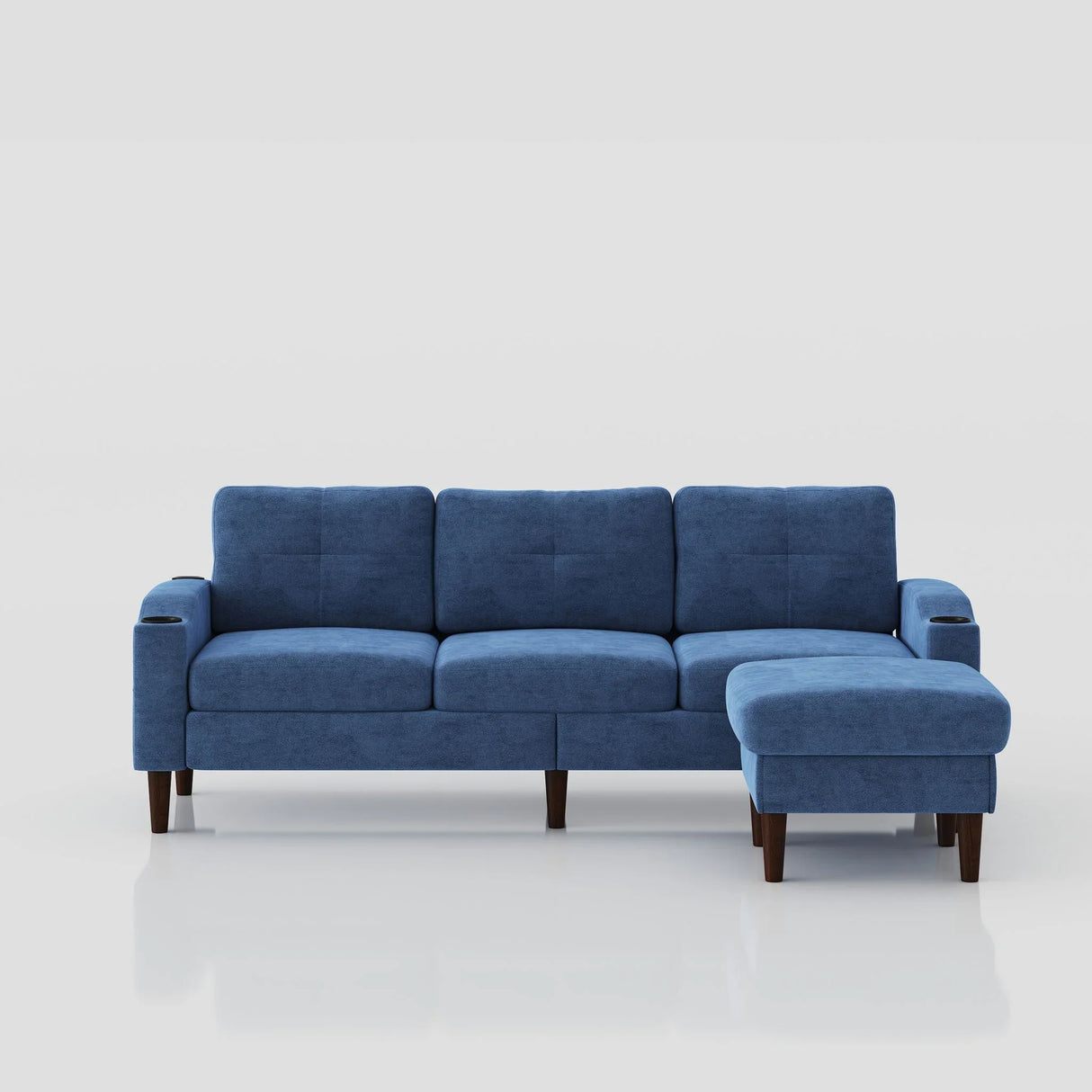 3 Seater Convertible Combination L Shaped Sofa With Footstools With Storage - Furniture Home Direct