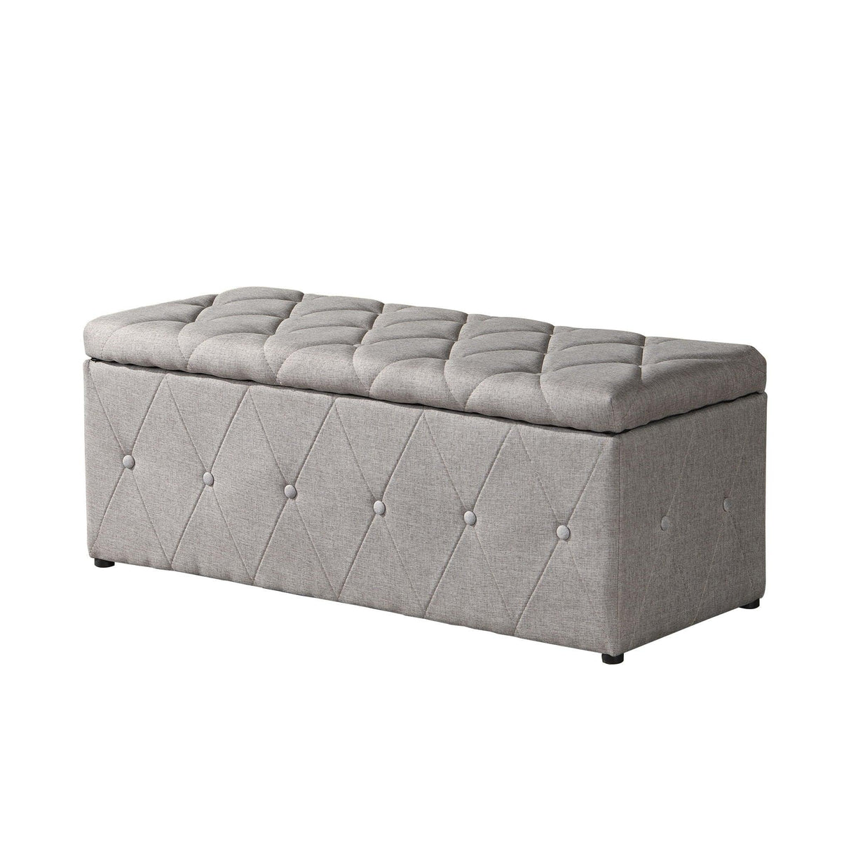 3 Piece Rectangular Storage Ottoman Short Velvet With 2 Set Ottomans - Furniture Home Direct