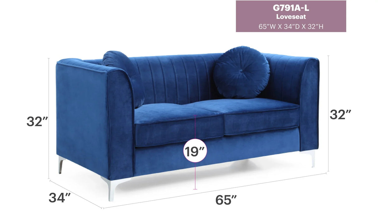 Delray - Micro Suede Loveseat - Furniture Home Direct