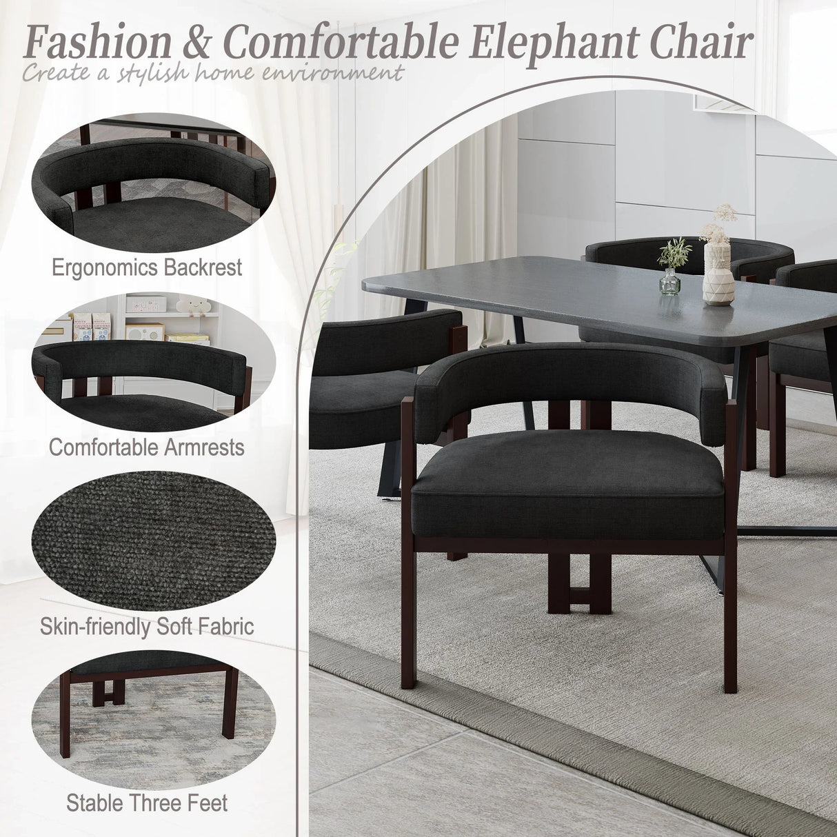 Modern Accent Teddy Upholstered Armchair - Furniture Home Direct