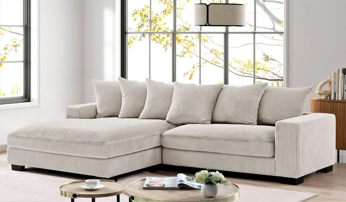 Luxe - Oversized 2 Piece Sectional Couches For Living Room, L Shaped Sofa With Chaise - Furniture Home Direct