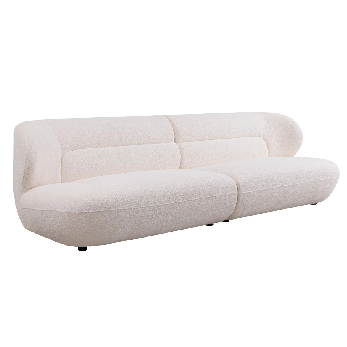 Modern Fashion Yp40116W Circular Curve Design Sofa, 4 Seater For Office & Bedroom - White - Furniture Home Direct