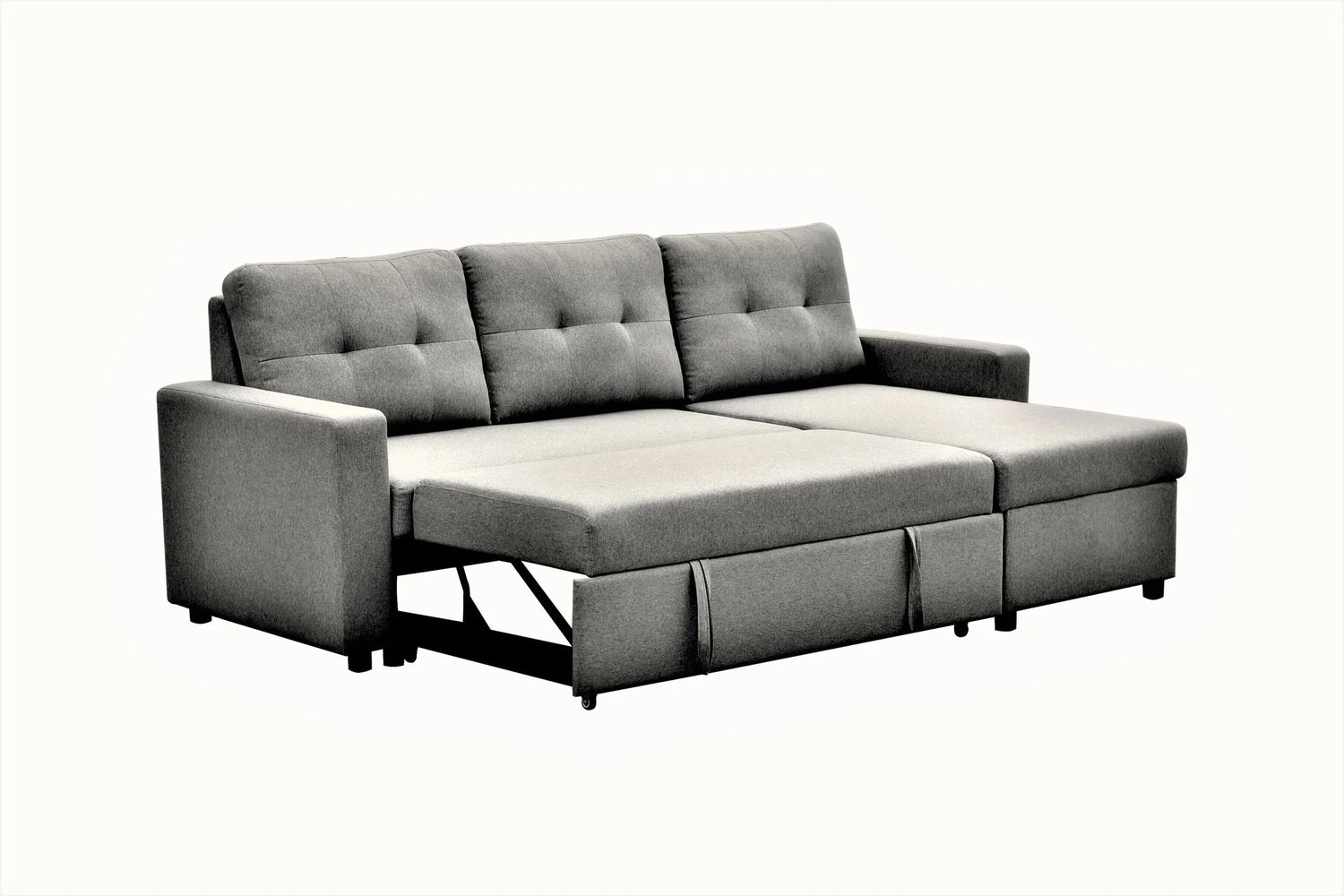 Convertible L Shaped Sectional Sleeper Sofa Bed, Saving Pull Out Couch - Furniture Home Direct