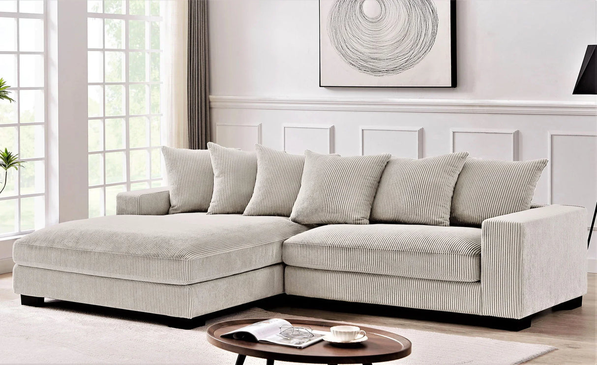 Luxe - Oversized 2 Piece Sectional Couches For Living Room, L Shaped Sofa With Chaise - Furniture Home Direct
