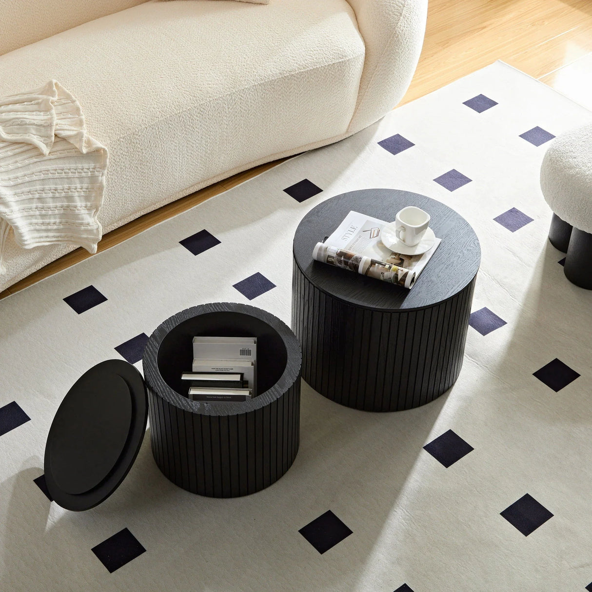 Handcrafted Nested Table Set, 2 Pieces - Furniture Home Direct