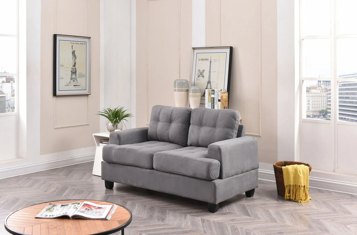 Stylish Transitional Loveseat For Two - Furniture Home Direct