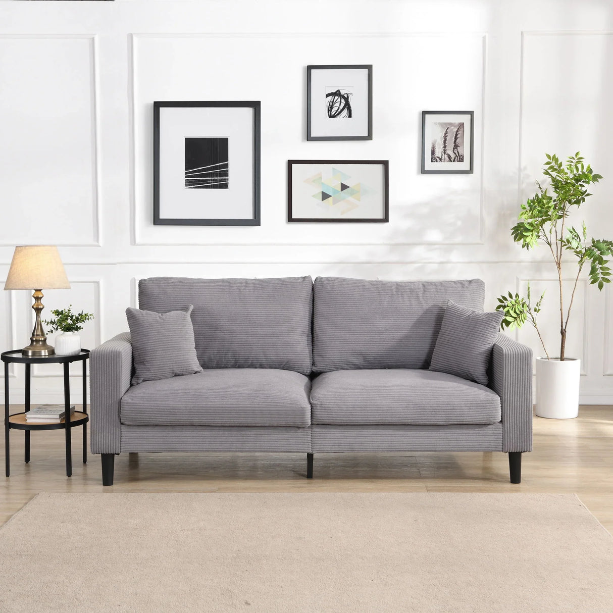 Modern Upholstered Resilience Three Seater Sofa - Furniture Home Direct