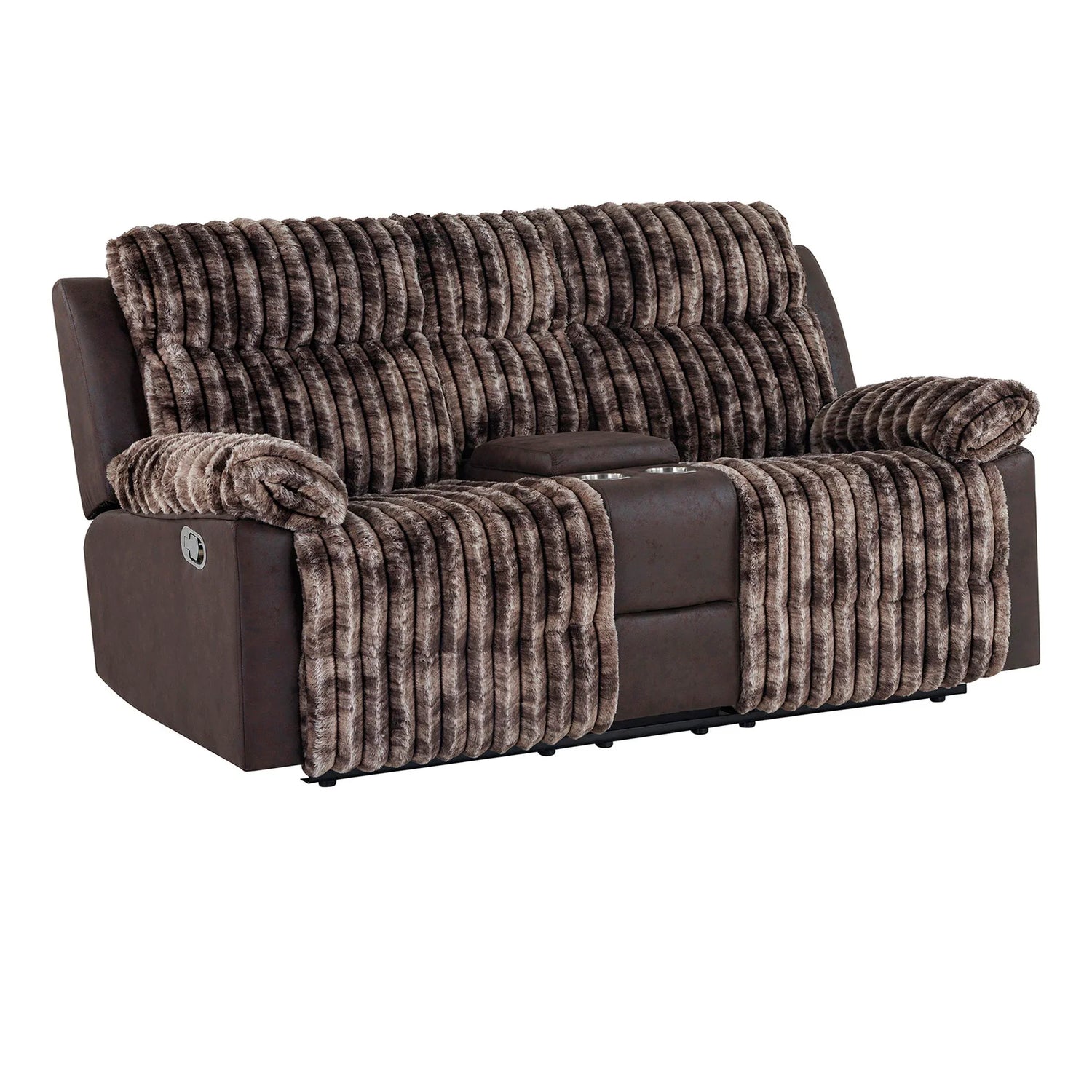 Bruni - Console Reclining Loveseat With Manual Recline - Furniture Home Direct