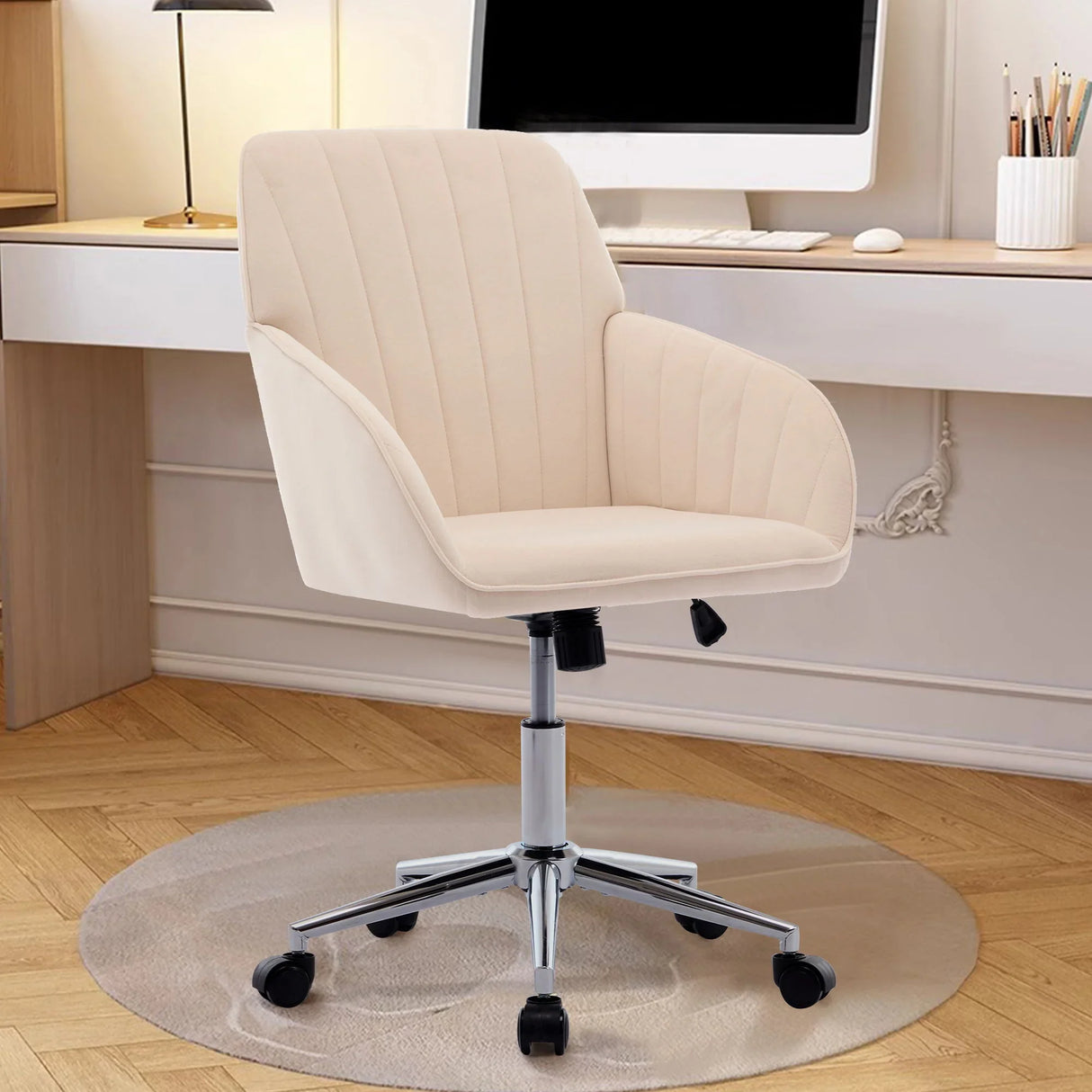 Adjustable Ergonomic Office Chair, Swivel Backrest Seat - Furniture Home Direct
