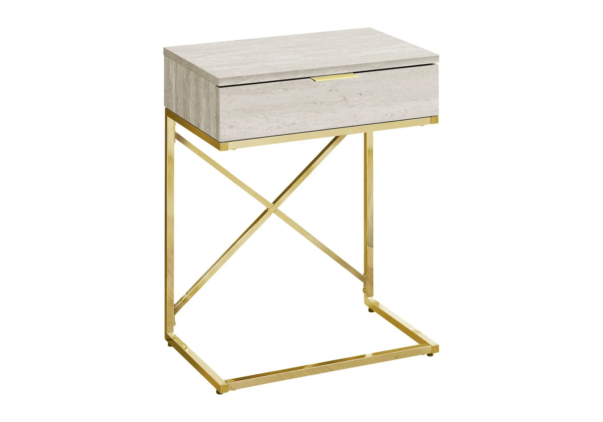 Accent Side Table, Storage Drawer, Spacious Tabletop, Contemporary & Modern - Furniture Home Direct
