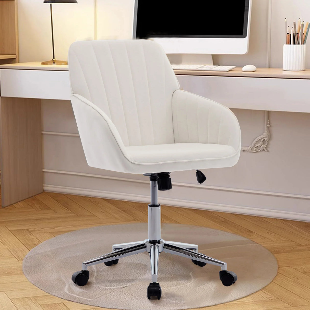 Adjustable Ergonomic Office Chair, Swivel Backrest Seat - Furniture Home Direct