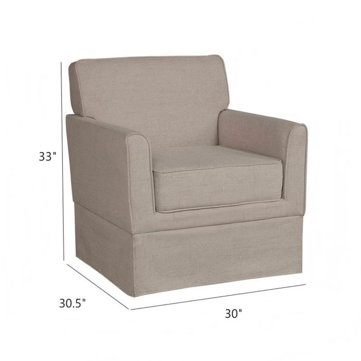 Timeless Slipcover Accent Armchair With Track Arm Silhouette Upholstered - Light Brown - Furniture Home Direct