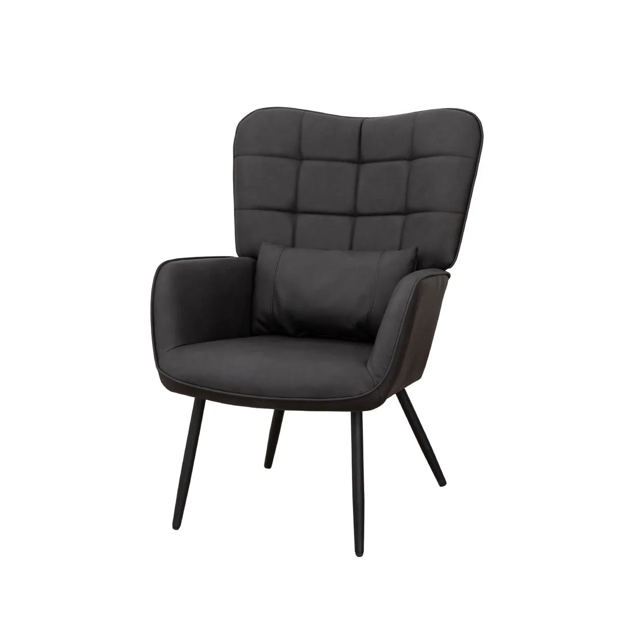 Modern Accent Arm Chair High Back With Metal Legs And Soft Padded - Furniture Home Direct