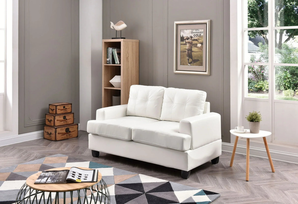 Stylish Transitional Loveseat For Two - Furniture Home Direct