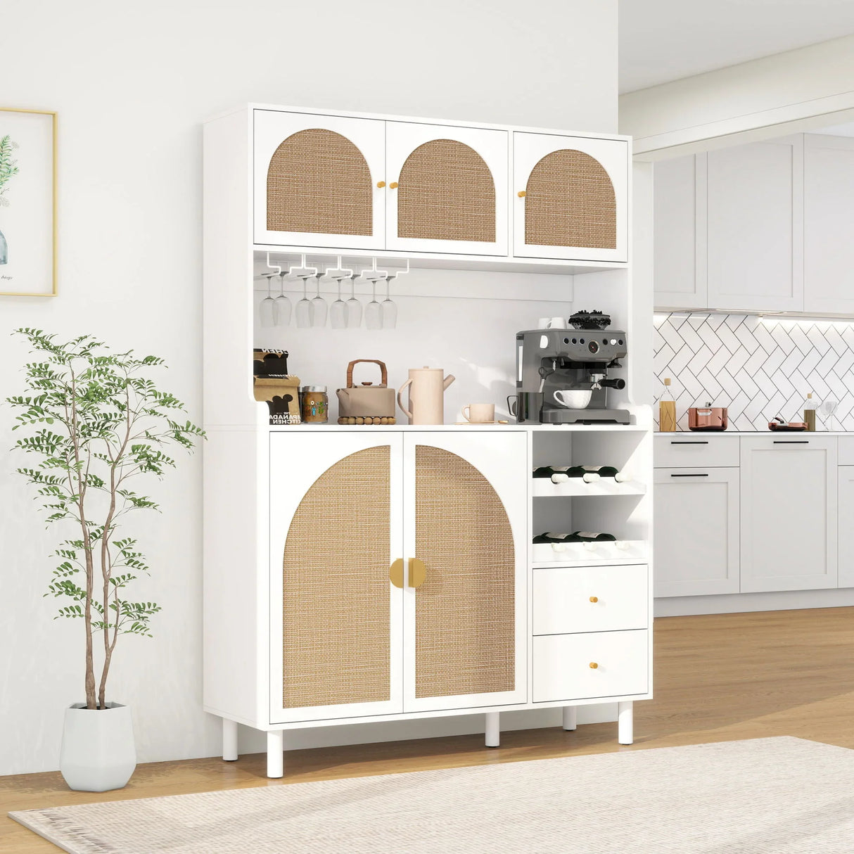 Modern Accent Storage Cabinet For Living Room, Bedroom, Dining Room, Or Study - White - Furniture Home Direct