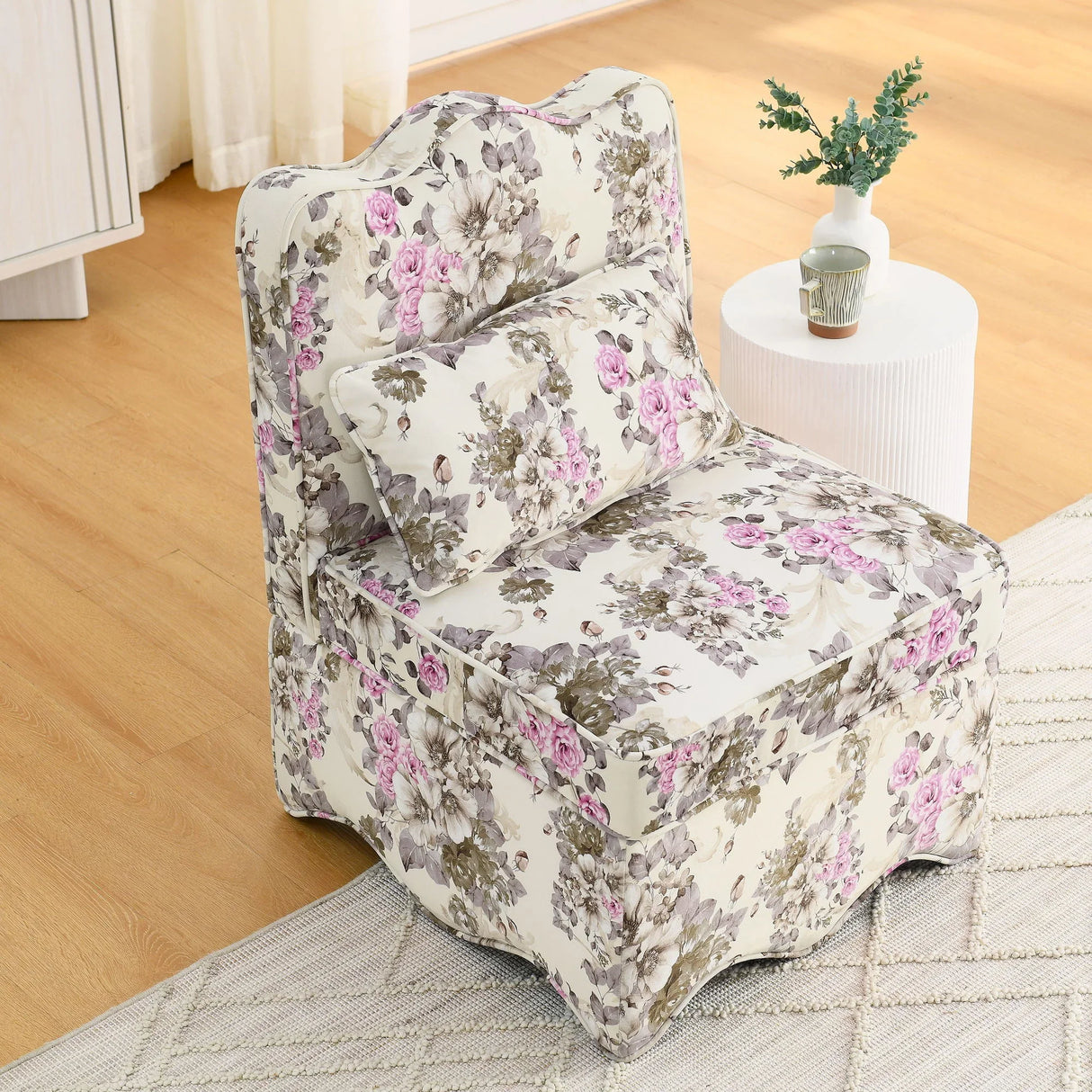 Stylish Flannel Dining Chair With Soft Cushion And Backrest - Furniture Home Direct