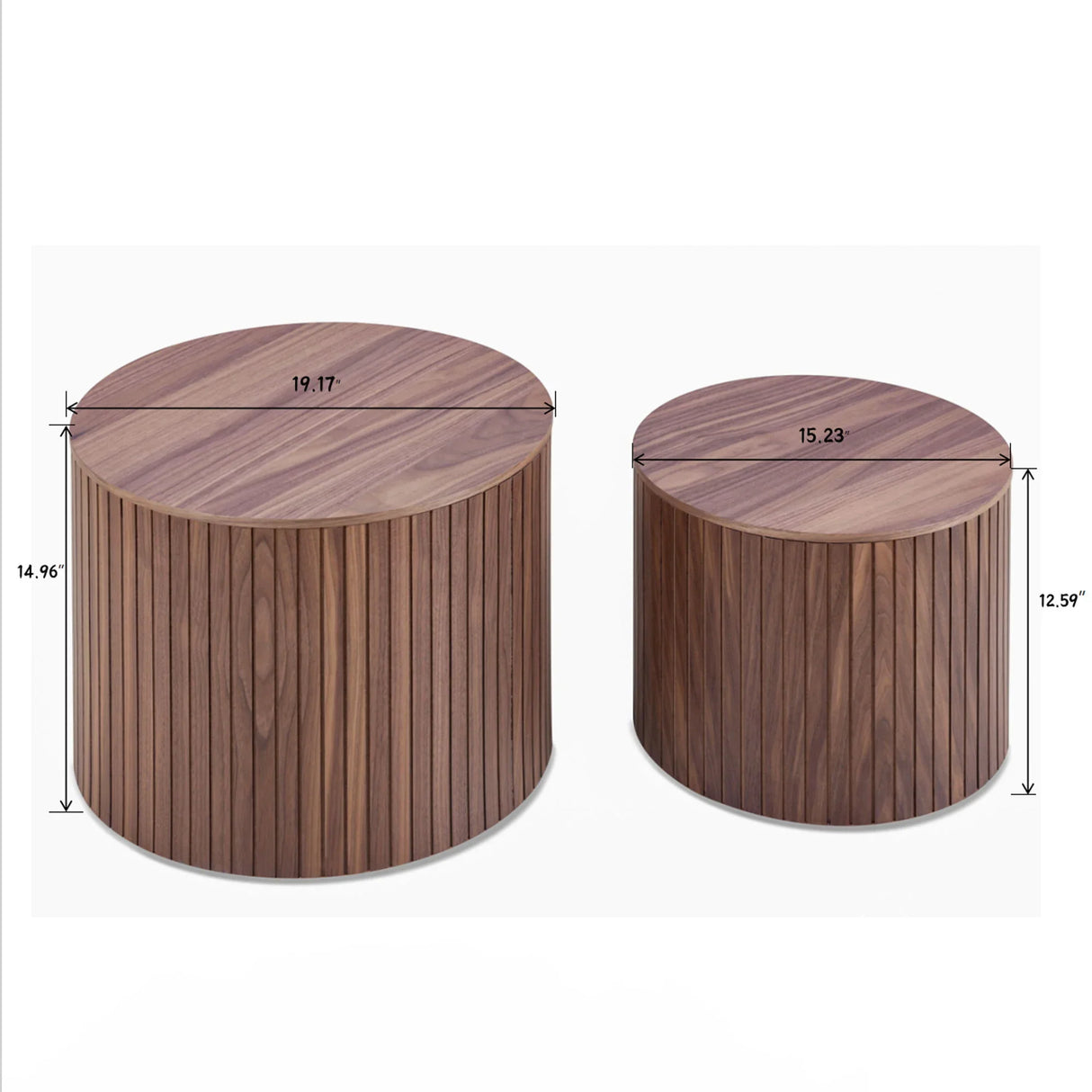 Handcrafted Nested Table Set, 2 Pieces - Furniture Home Direct