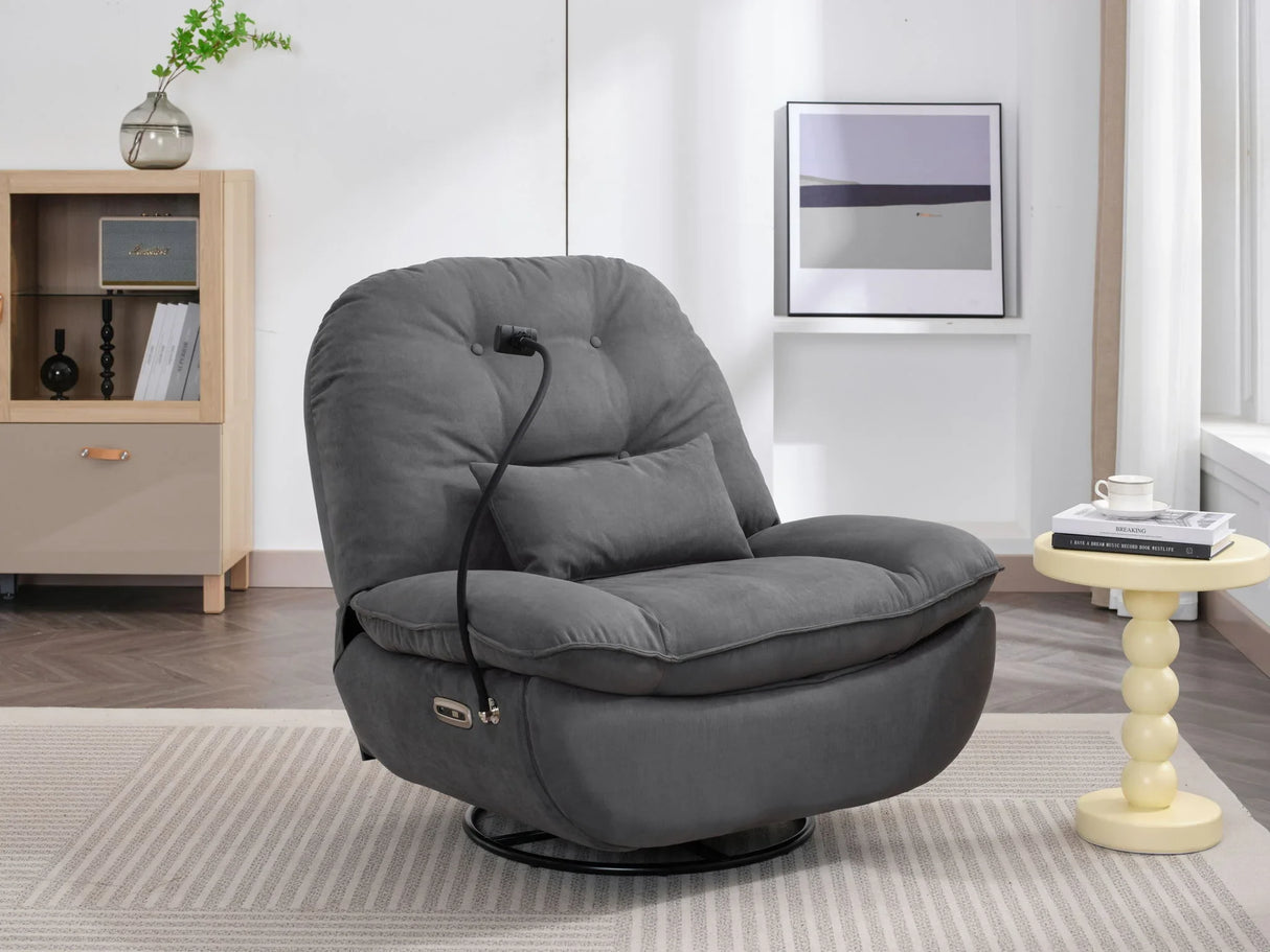 Power Recliner Swivel Glider USB Charger With Bluetooth Music Player, Sleep, Working, Game And Leisure - Furniture Home Direct