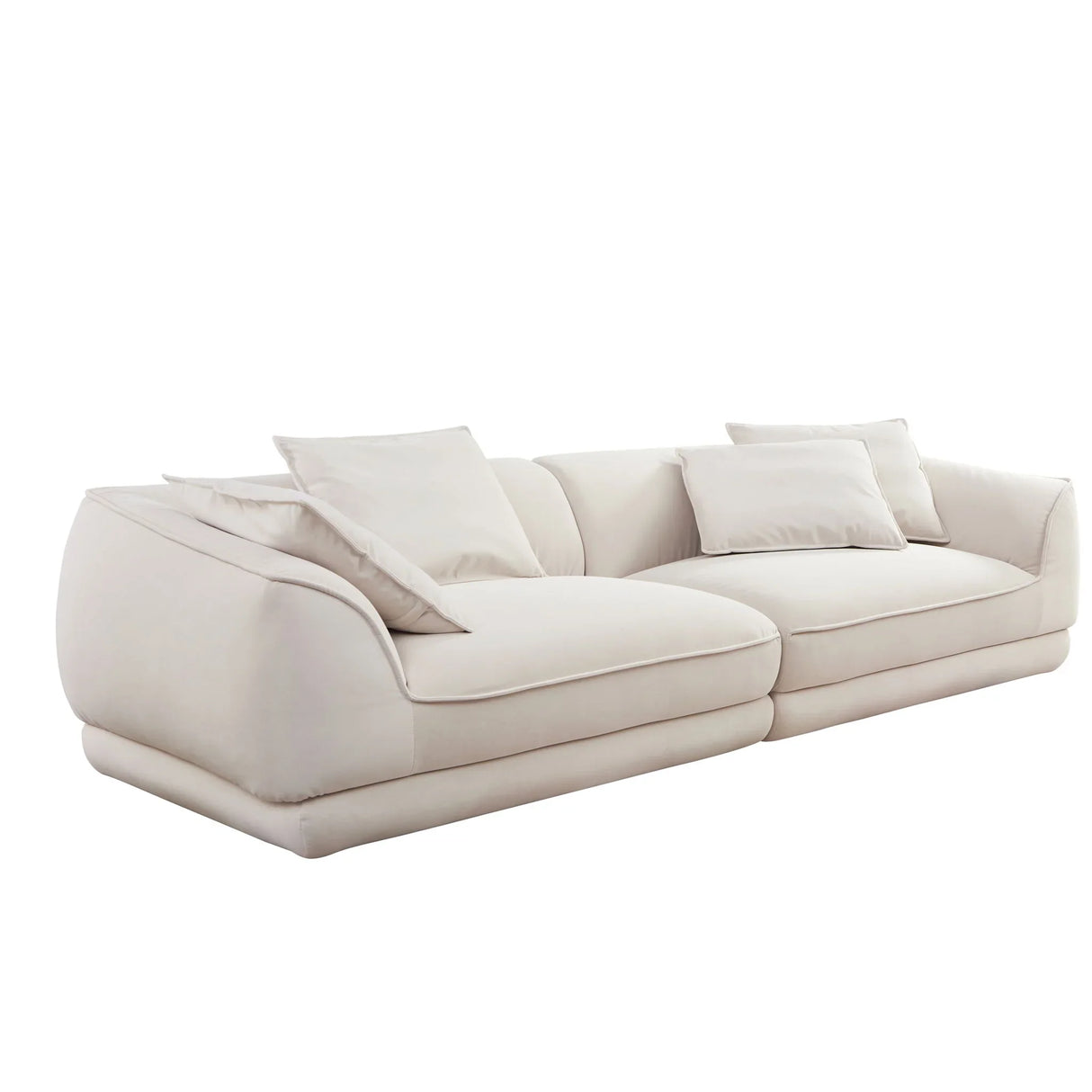 Nordic Modern Sofa With Removable Pillowcase, High Density Sponge Filling, 4 Throw Pillows - Furniture Home Direct