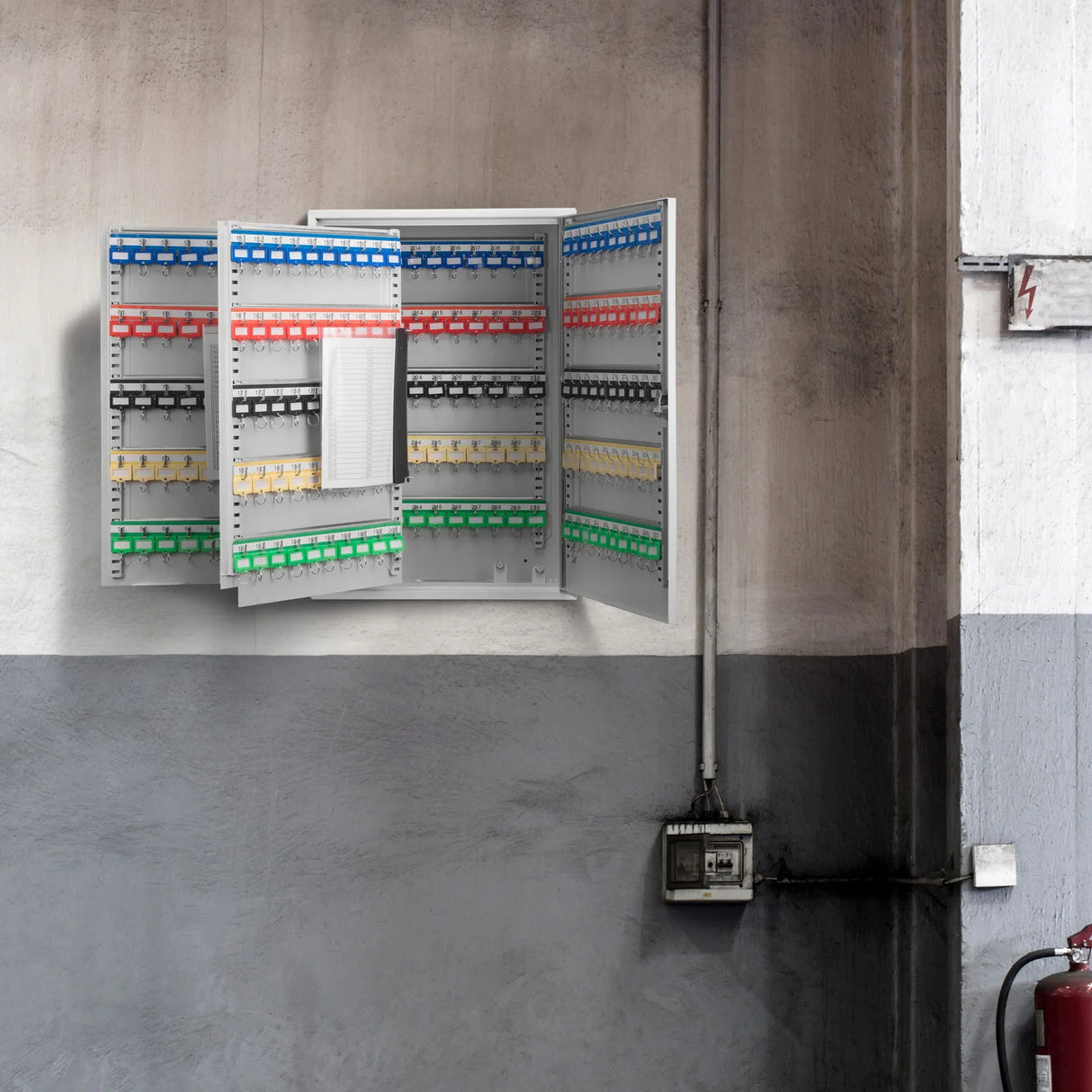 Adjustable Key Cabinet With Lock - Furniture Home Direct