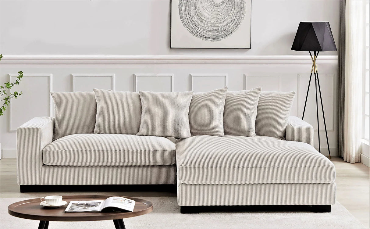 Luxe - Oversized 2 Piece Sectional Couches For Living Room, L Shaped Sofa With Chaise - Furniture Home Direct