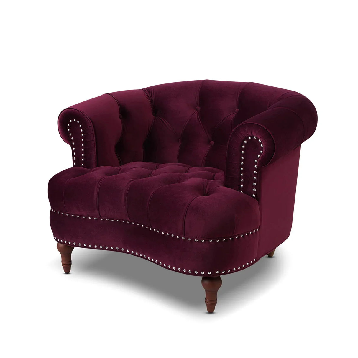 La Rosa - Victorian Tufted Upholstered Accent Chair - Furniture Home Direct