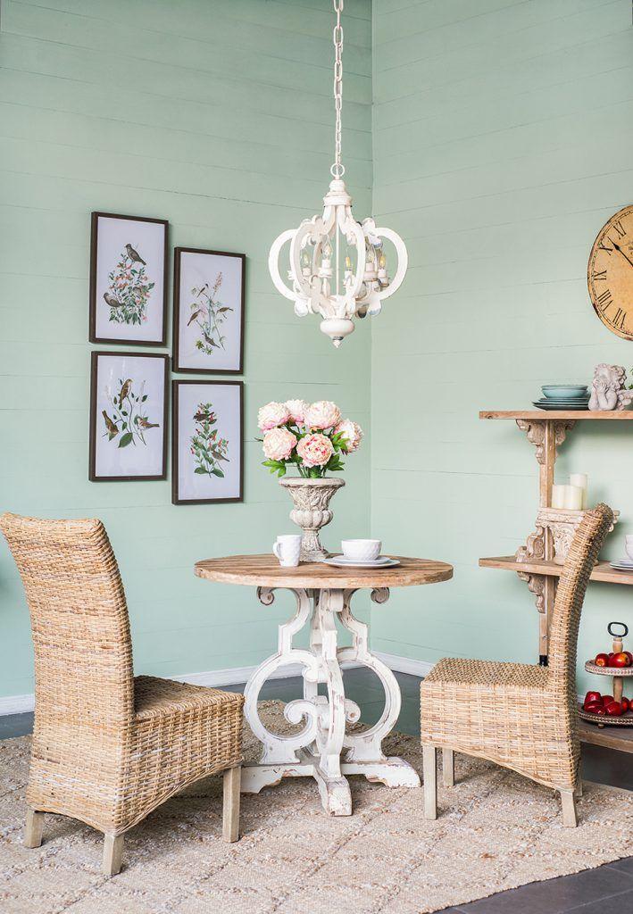 Farmhouse Chandelier, 6 Light Wood Chandelier Pendant Light Fixture With Adjustable Chain For Dining Room Living Room Entryway, Bulb Not Included - Furniture Home Direct