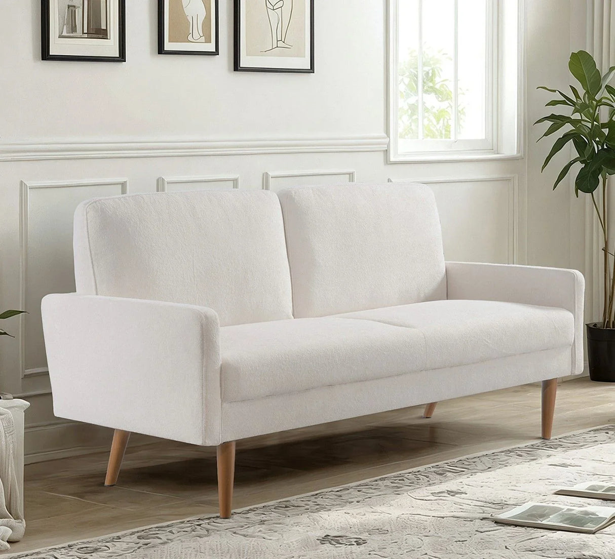 Sofa, European Style With Sleek Design, Modern & Vintage Flair, Upholstered 3 Seater Couch - Furniture Home Direct