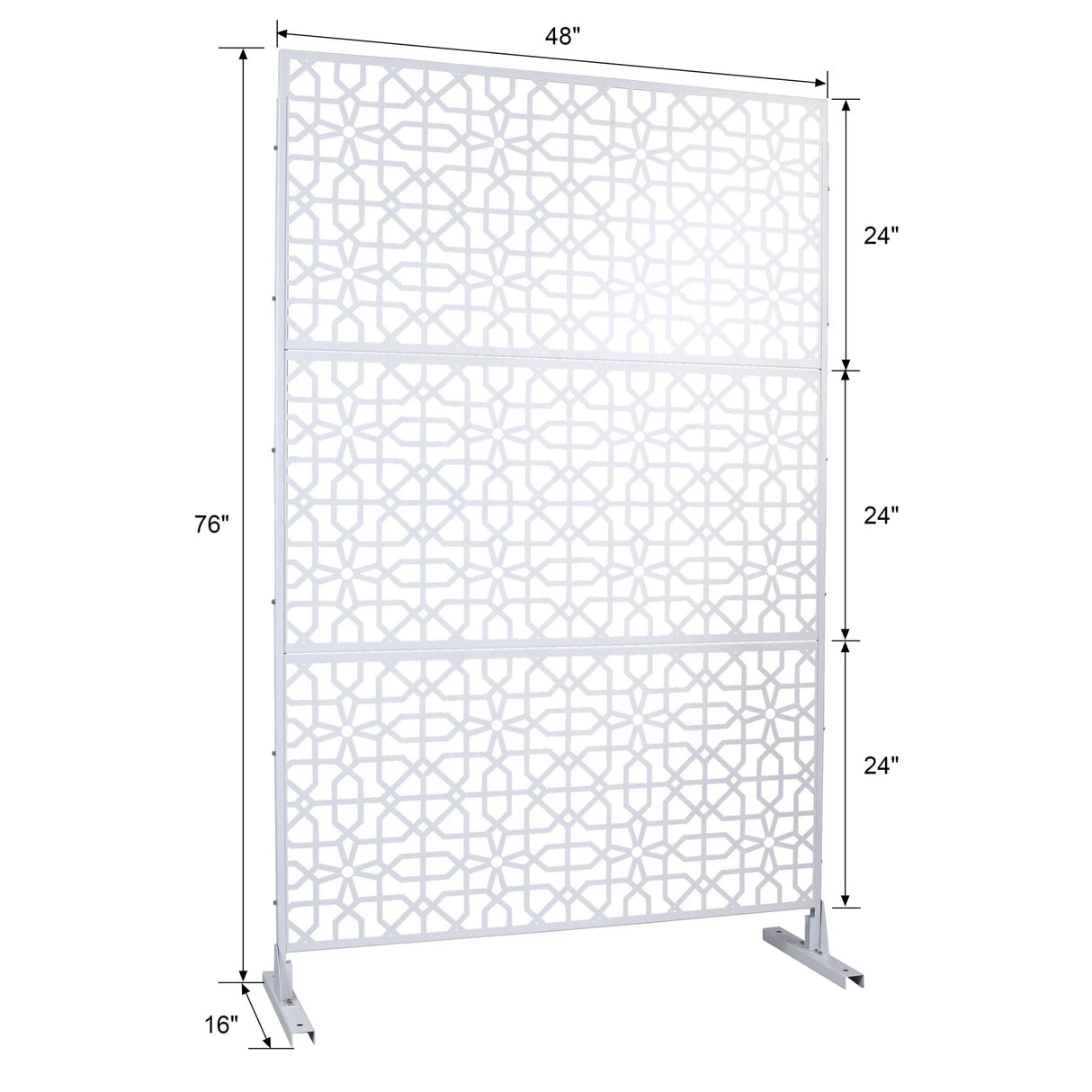 Outdoor & Indoor Metal Freestanding Decorative Privacy Screen - Furniture Home Direct