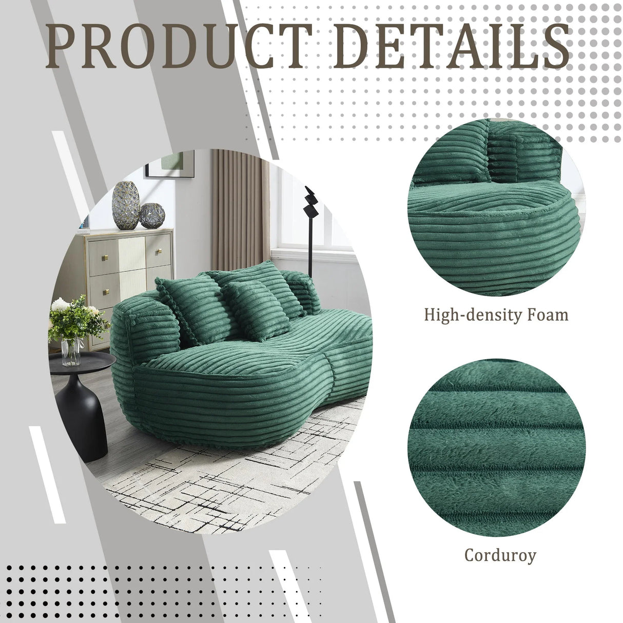 Bean Bag, Lazy Sofa Comfort Lounger High Back Chair - Furniture Home Direct