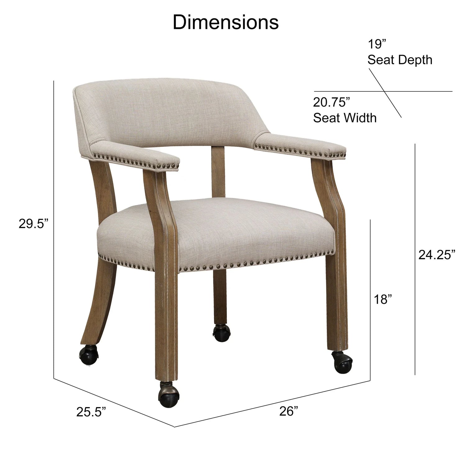 Monroe - Dining And Game Chair - Beige - Furniture Home Direct