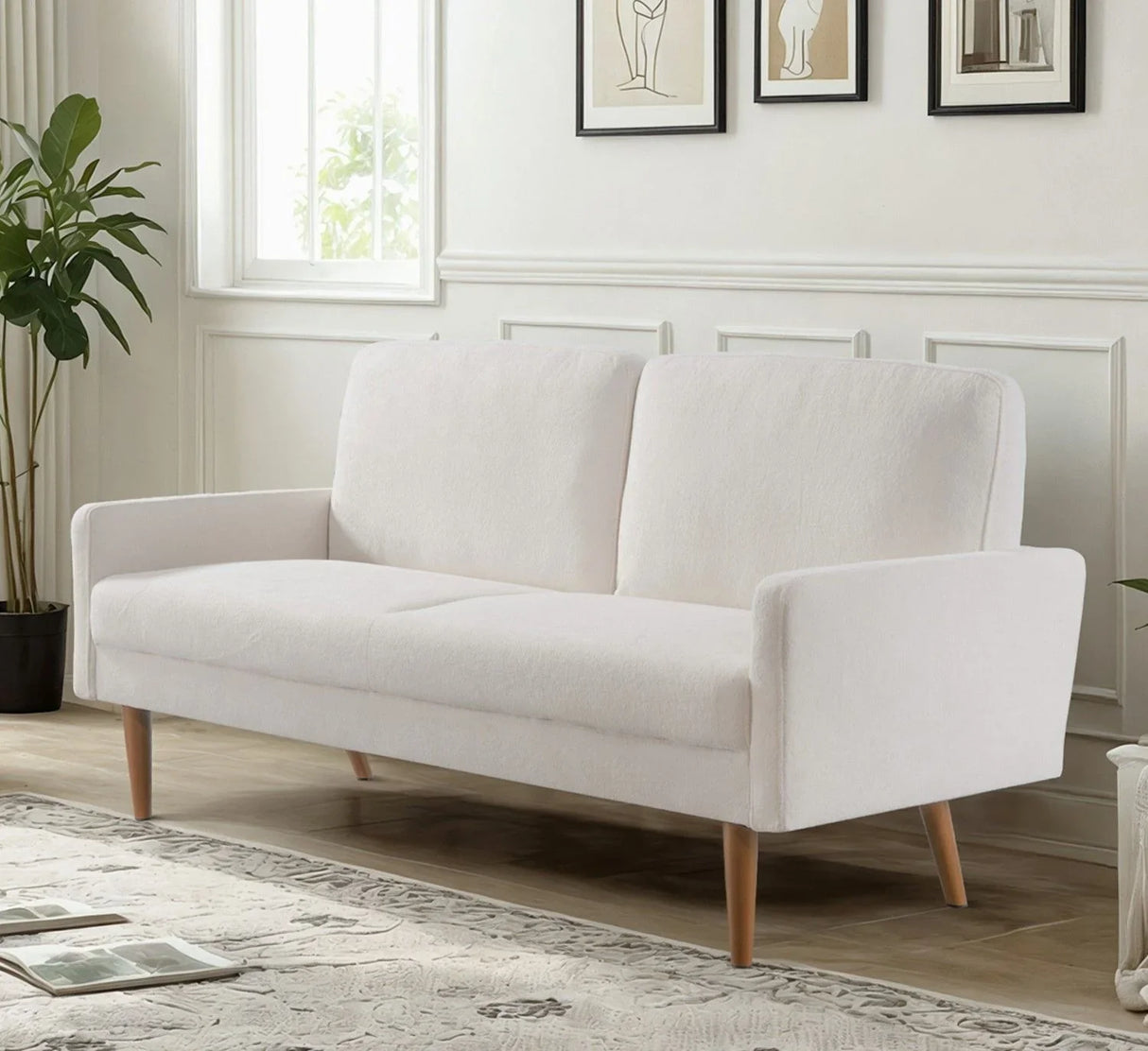 Sofa, European Style With Sleek Design, Modern & Vintage Flair, Upholstered 3 Seater Couch - Furniture Home Direct