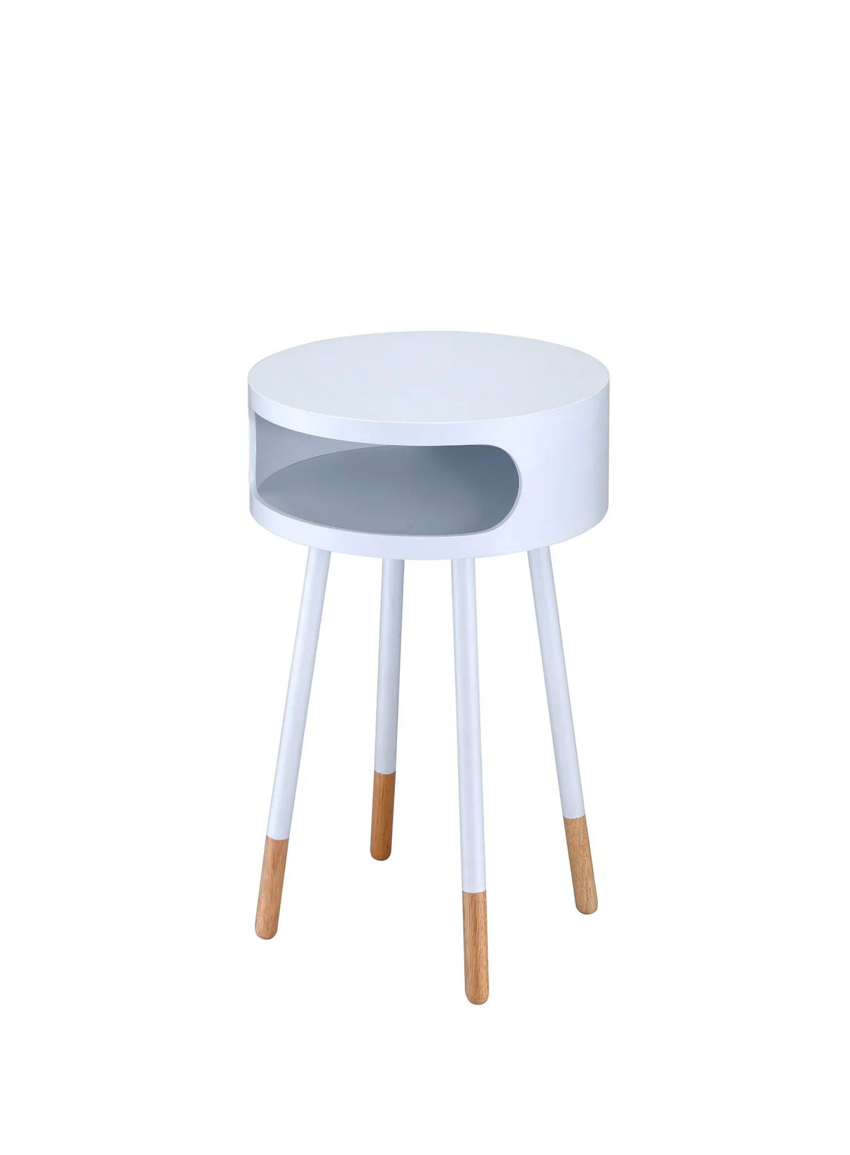 Sonria - Round Accent Table - Natural White - Furniture Home Direct