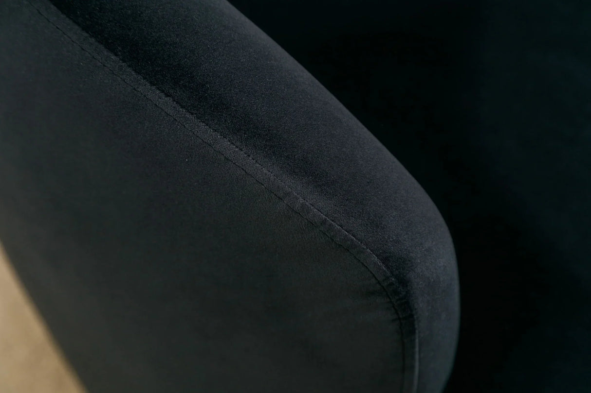 Velvet Fabric Swivel Accent Armchair Barrel Chair With Powder Coating Metal Ring - Furniture Home Direct