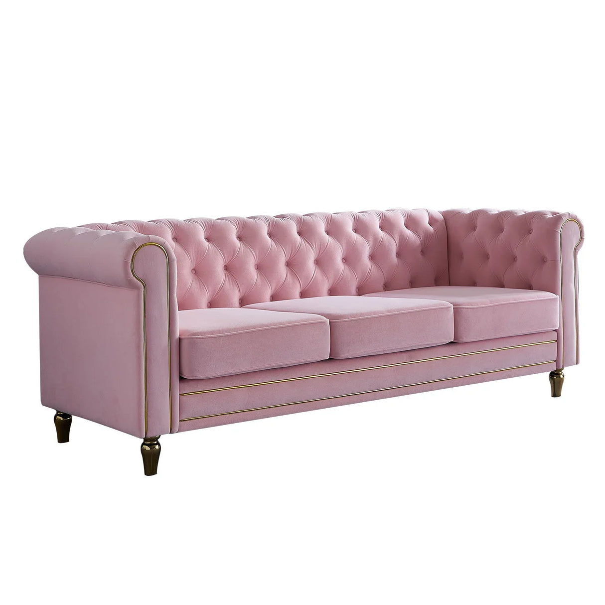 Chesterfield - Velvet Sofa 84.65" For Living Room - Furniture Home Direct