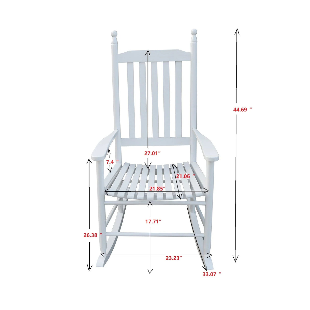 Wooden Porch Rocker Chair, Without Mat - Furniture Home Direct